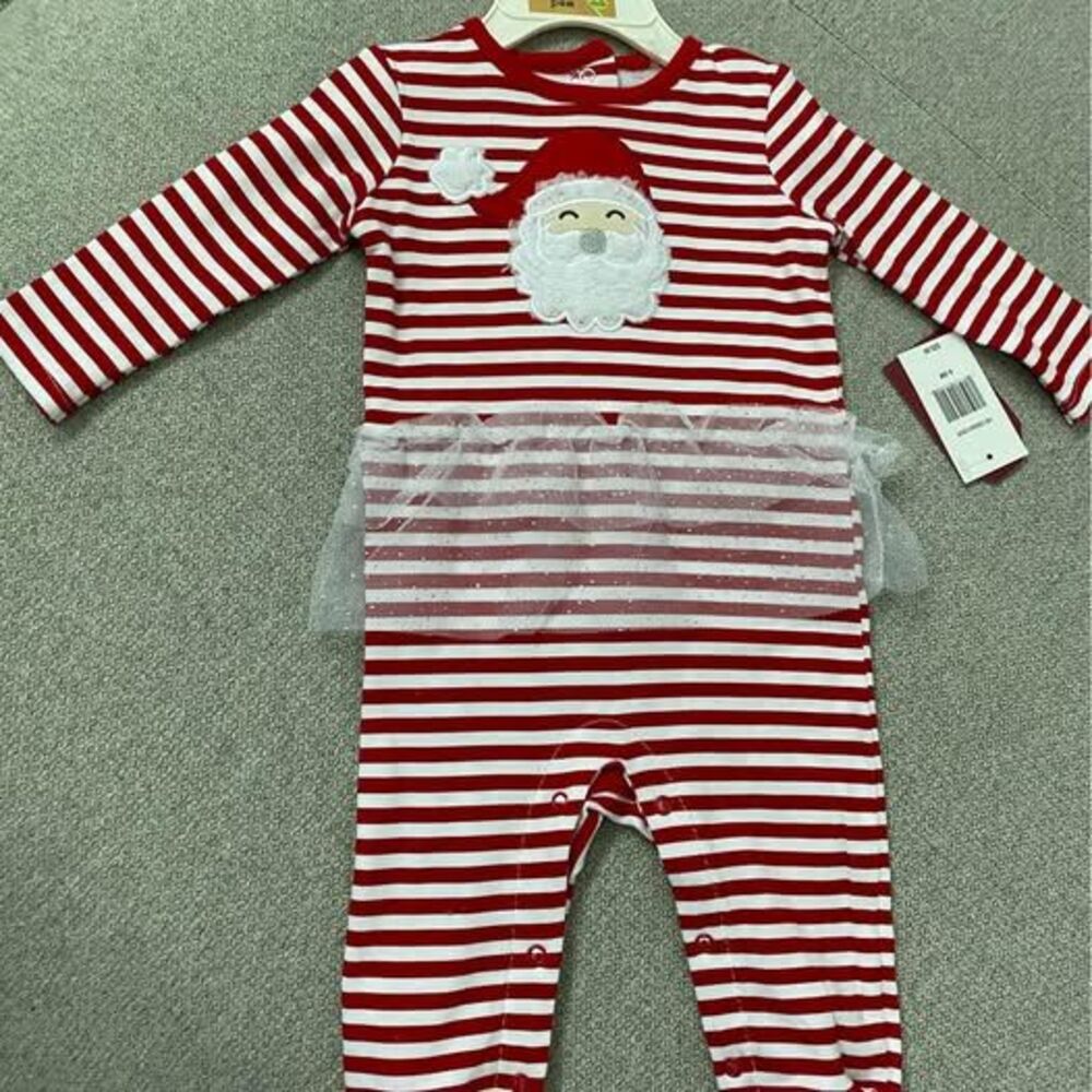 brand new newborn baby girl size 0-3 month Christmas outfit onesie pajamas